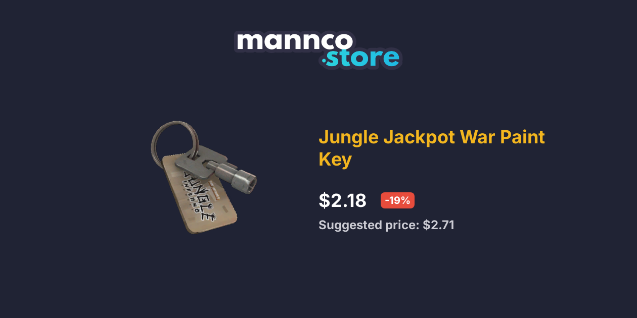 Uncraftable Jungle Jackpot War Paint Key Mannco.Store