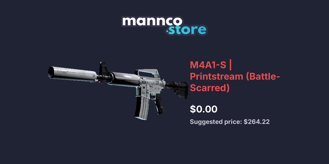 M4A1S Printstream (BattleScarred) Mannco.store