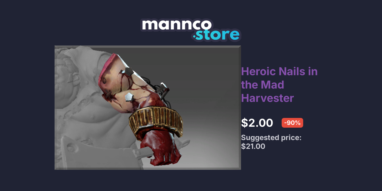 Heroic Nails in the Mad Harvester Mannco.store