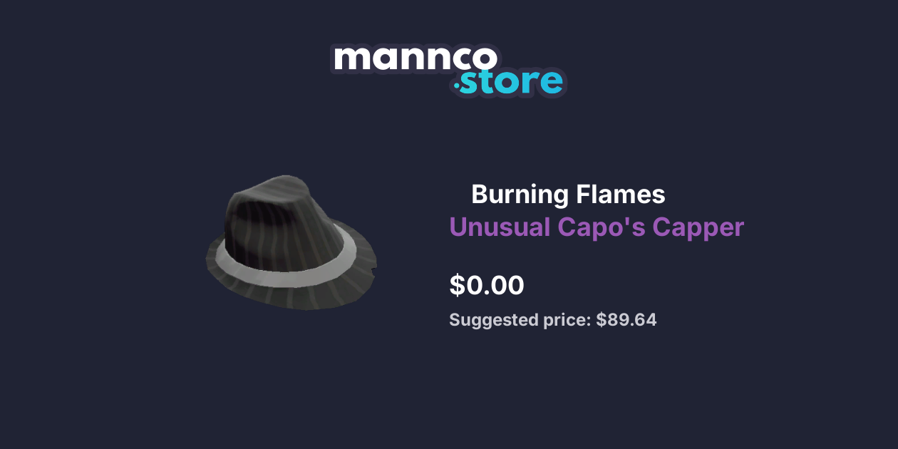 Burning Flames Unusual Capo s Capper Mannco.store