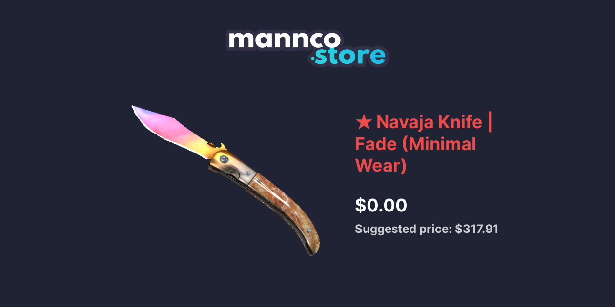 Navaja Knife | Fade (Minimal Wear) | Mannco.store