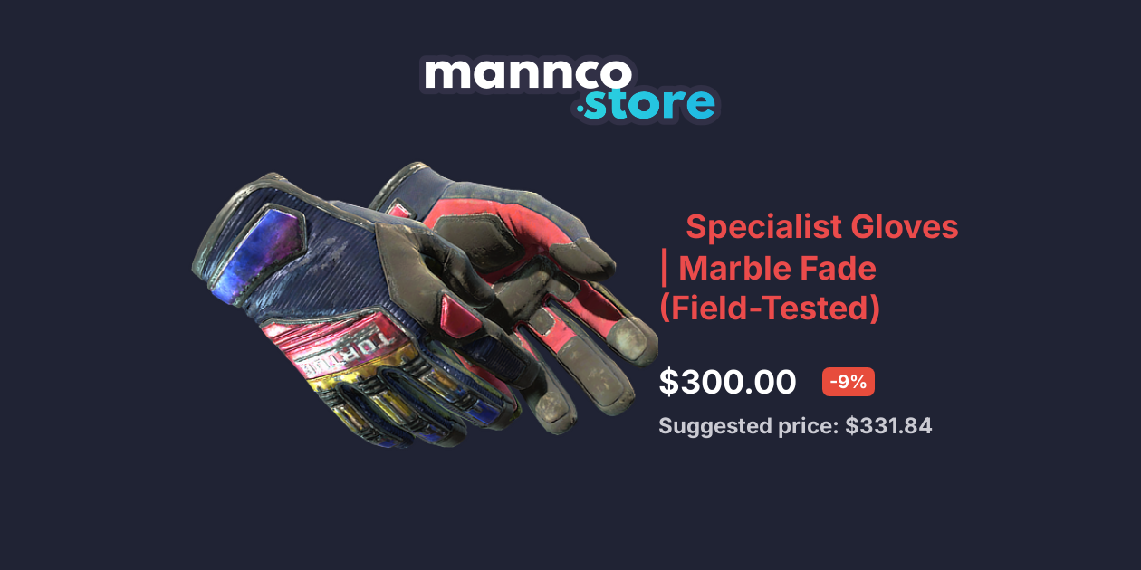 Specialist Gloves Marble Fade (FieldTested) Mannco.store