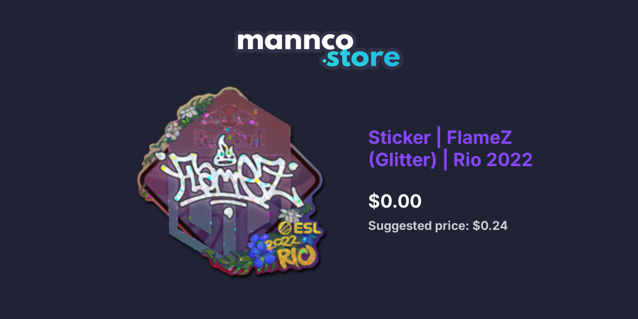 Sticker | FlameZ (Glitter) | Rio 2022 | Mannco.store
