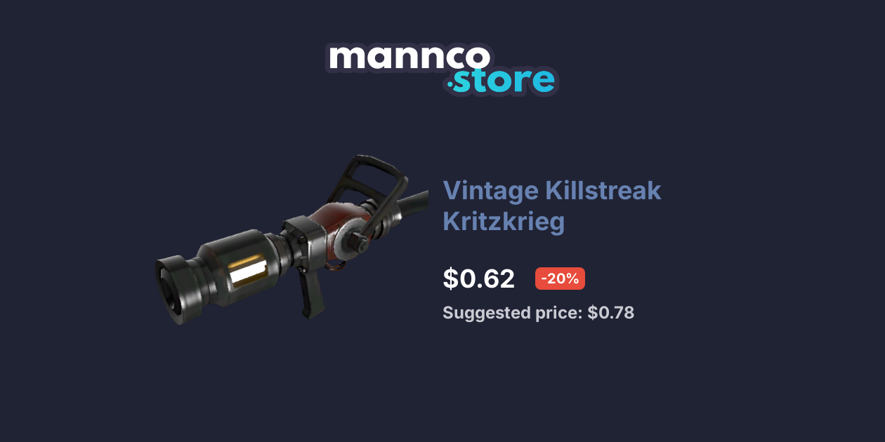 Vintage Killstreak Kritzkrieg Mannco.store