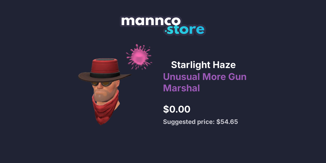 Starlight Haze Unusual More Gun Marshal Mannco.store