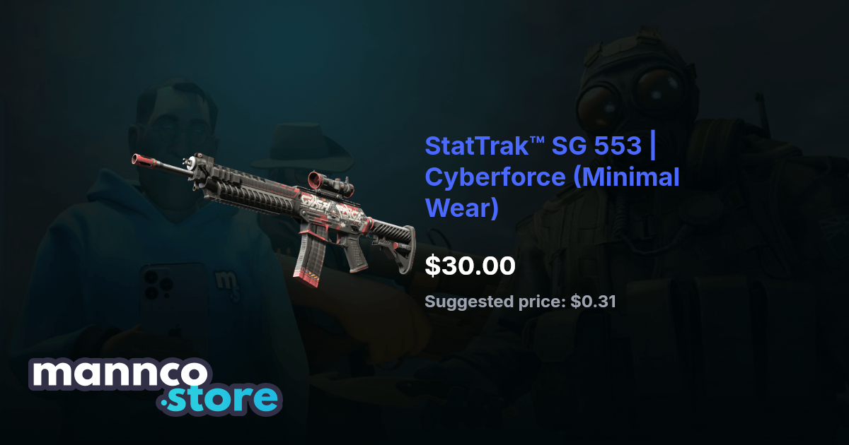 StatTrak™ SG 553 | Cyberforce (Minimal Wear) | Mannco.store